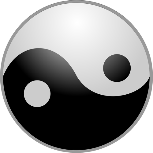 Czarno -szary yin yang