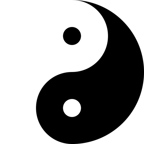 Yin yang vektor gambar