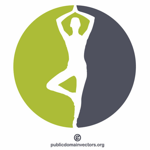 Yoga sınıfları logo kavramı