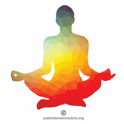 Silhouette de posture d’exercice de yoga