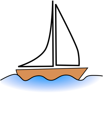 Desenho vetorial de barco simples