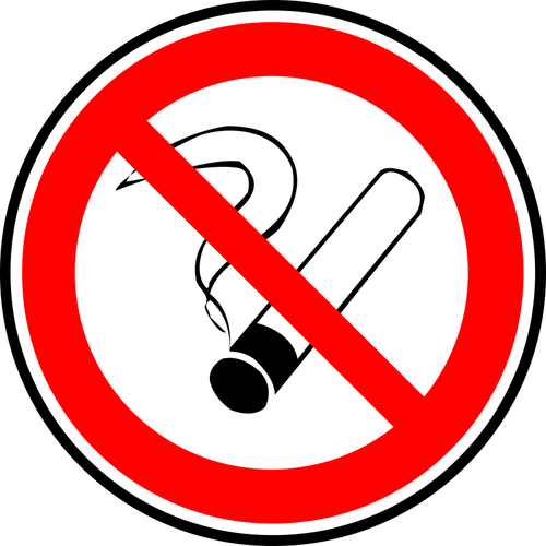 禁止吸烟禁止标志矢量图像