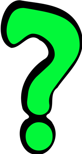 Yeşil questionmark işareti vektör görüntü