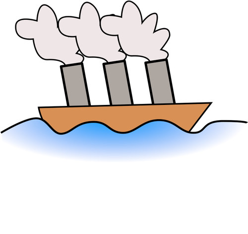 Image de vecteur pour le navire à vapeur