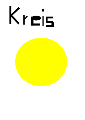 Keltaisen ympyrän vektorikuva