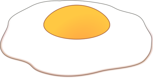 पके हुए अंडे वेक्टर क्लिप आर्ट को सन्नी की ओर