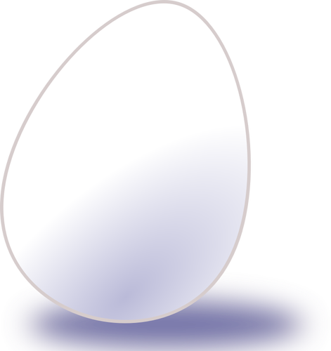 Immagine vettoriale di uovo bianco con ombra