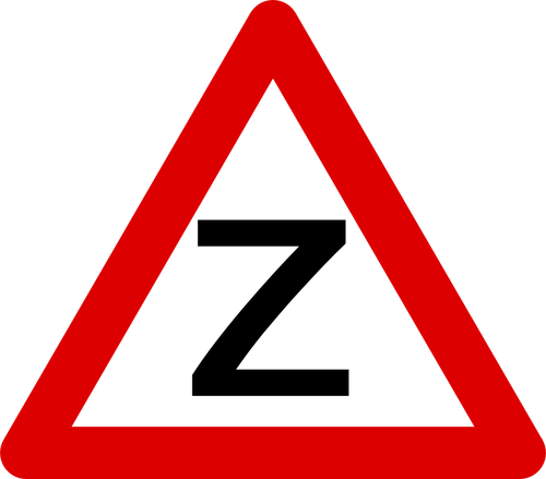 Vektorritning av trafik skylt i triangel