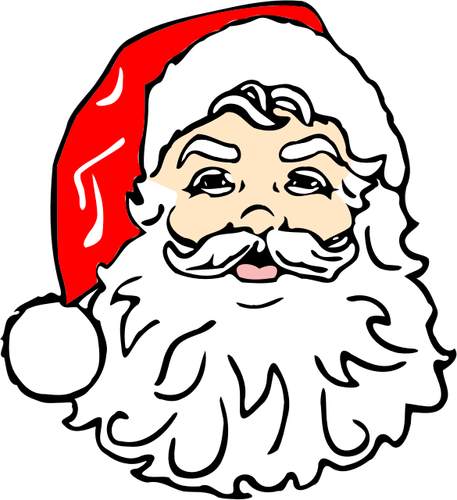 Santa s vousy vektorový obrázek