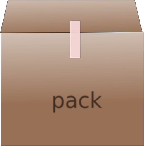 Vektor-Bild der Kartonpackung