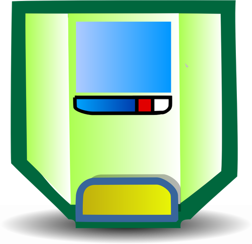 Vector illustraties van groene zip mount teken