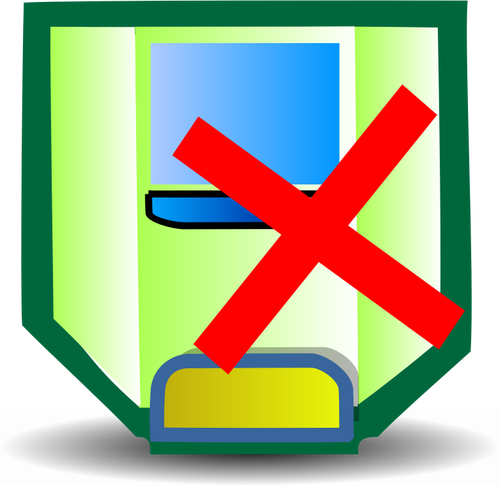 Vector afbeelding van groene zip unmount teken