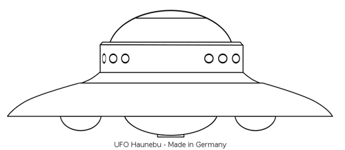 UFO Haunebu الثاني رسم المتجه