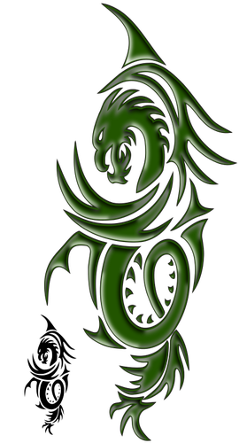 Desenho de tatuagem de dragão
