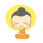Kleine buddha meisje vector