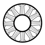 Black dharma wheel
