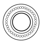 Pictogram van de wiel van de Dharma
