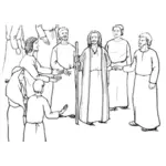 Jesus com seus seguidores