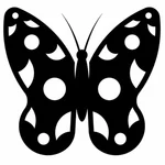 Butterfly silhouette cut fil