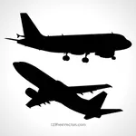 Uçak vektör siluet