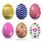 Happy Easter With Colorful Eggs
