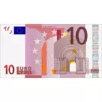Vector afbeelding van een bankbiljet van 10 Euro