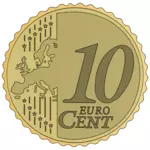 Grafika wektorowa z 10 Euro centów