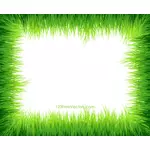 Borda de quadro de grama verde