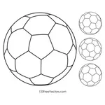 كرة القدم الكرة مخطط تفصيلي