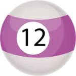 Ball snooker fioletowy 12