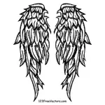 Handgetekende engel vleugels