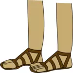 Pieds en image vectorielle sandales