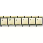 Vector illustration of qwerty keyboard