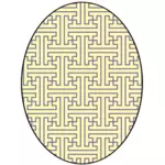 Cercle avec motif jaune