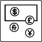 Uang silhouette vector ikon