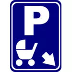 ベビーカー用の記号「駐車場」