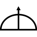 Vektorový obrázek Ofa Orisha Oxossi symbolu