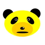 Amarillo cabeza de panda