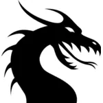 Dragon tête silhouette vecteur