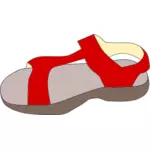 Röd sandal vektor ClipArt