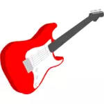 Červená elektrická kytara vektorové grafiky
