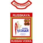 Etiqueta de vector de vodka ruso