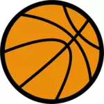 Basketbal bal vector tekening met dikke rand