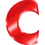 赤文字 ' C '