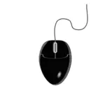 Векторная иллюстрация черный компьютерной мыши 2