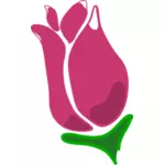 Abstract pink rose vector clip art