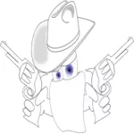 Cowboy jefuitor de desen vector