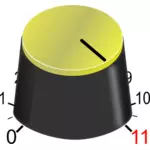 Volume knob at max level vector image