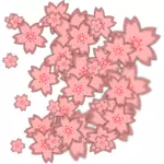 Sakura çiçekleri süsleme vektör grafikleri