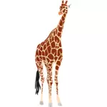 Desenho de girafa com cauda preta vetorial